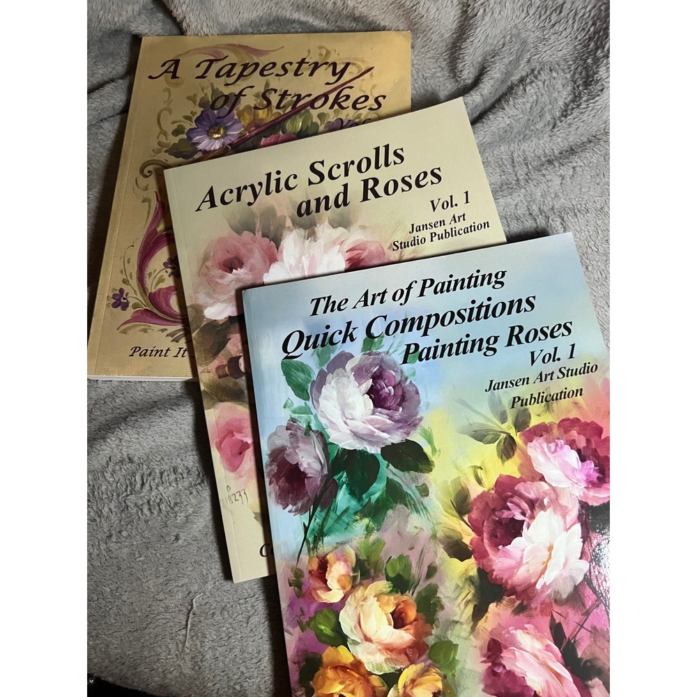 Jansen Painting Floral Roses Scrolls Art Instruction Books Lot of 3 New